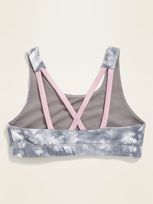View large product image 2 of 2. Go-Dry Strappy Racerback Sports Bra for Girls