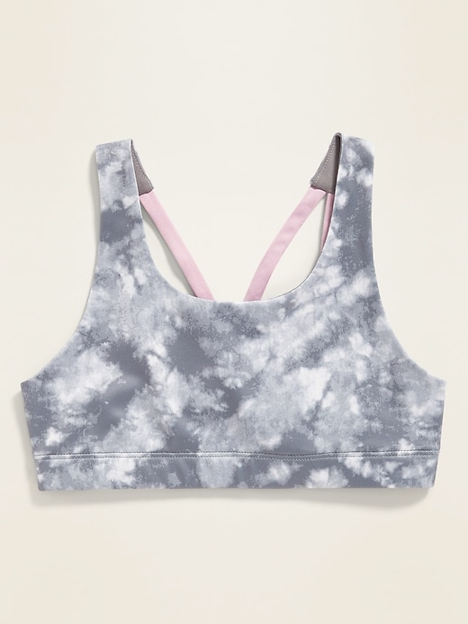 View large product image 1 of 2. Go-Dry Strappy Racerback Sports Bra for Girls