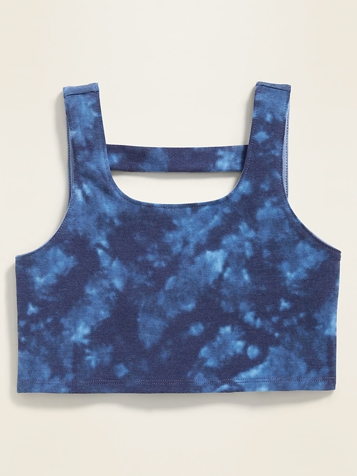View large product image 1 of 1. Go-Dry Jersey Long-Line Sports Bra for Girls