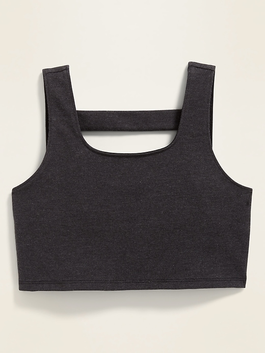 View large product image 1 of 2. Go-Dry Jersey Long-Line Sports Bra for Girls