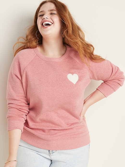 Image number 1 showing, Relaxed Plus-Size Vintage Raglan-Sleeve Sweatshirt