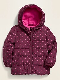View large product image 4 of 4. Hooded Frost-Free Puffer Jacket for Toddler Girls