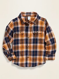 View large product image 3 of 3. Plaid Twill Utility Shirt for Toddler Boys