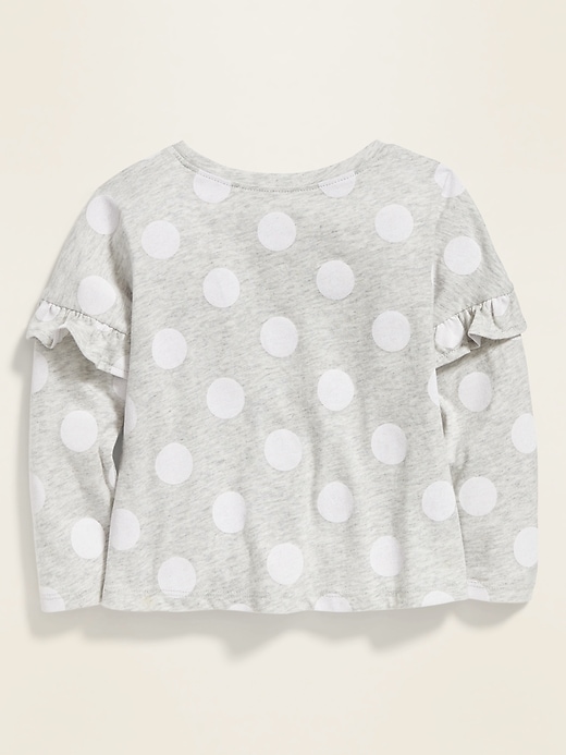 View large product image 2 of 4. Printed Jersey Ruffle-Sleeve Top for Toddler Girls