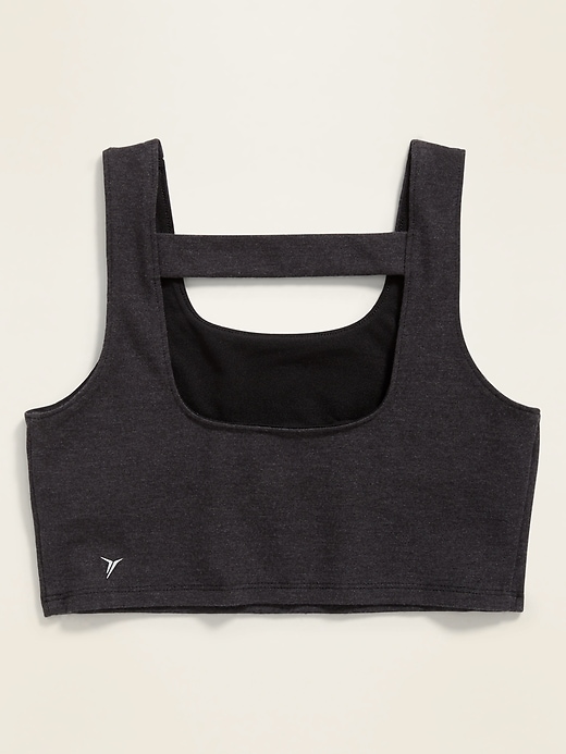 View large product image 2 of 2. Go-Dry Jersey Long-Line Sports Bra for Girls
