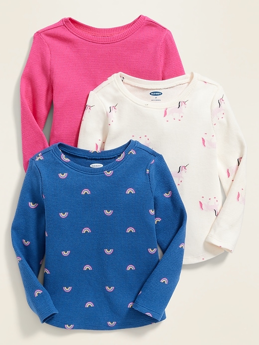 View large product image 1 of 1. Thermal-Knit Tee 3-Pack for Toddler Girls
