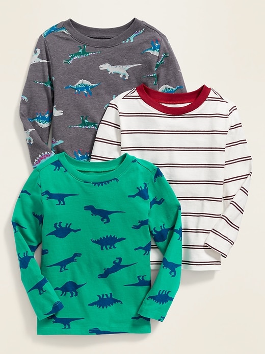 View large product image 1 of 2. Crew-Neck Tee 3-Pack for Toddler Boys