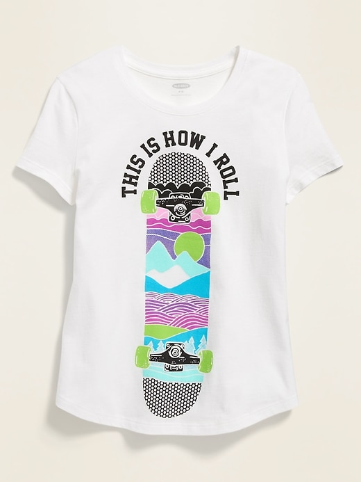 Graphic Crew-Neck Tee for Girls
