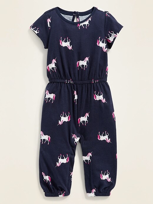 View large product image 1 of 1. Printed Jersey Jumpsuit for Baby