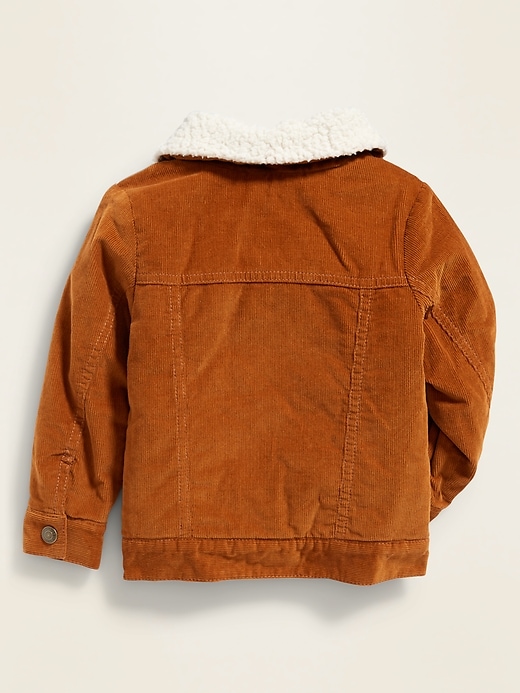 View large product image 2 of 4. Sherpa-Lined Corduroy Trucker Jacket for Toddler Boys
