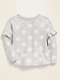 View large product image 4 of 4. Printed Jersey Ruffle-Sleeve Top for Toddler Girls