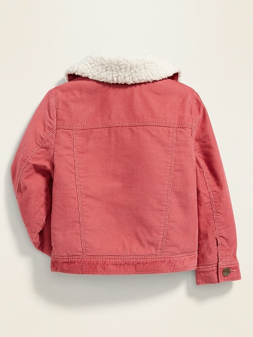 View large product image 2 of 4. Sherpa-Lined Corduroy Trucker Jacket for Toddler Girls