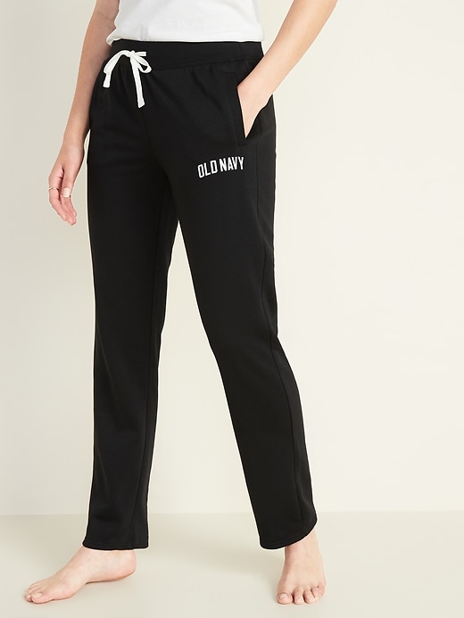 View large product image 1 of 1. Logo-Graphic French-Terry Lounge Pants for Women