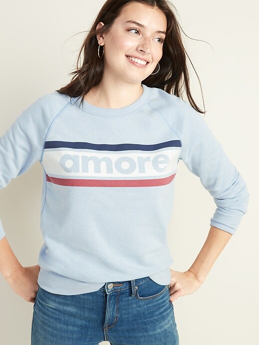 View large product image 1 of 1. Relaxed Vintage Graphic Sweatshirt for Women
