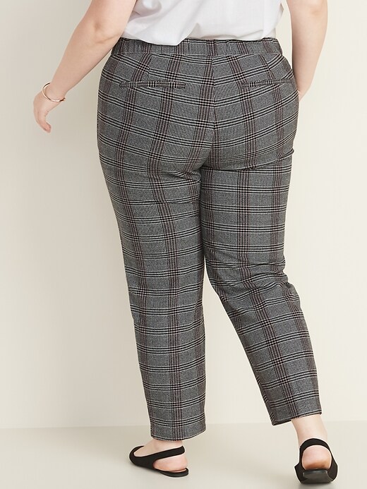 Image number 2 showing, Mid-Rise Secret-Slim Pockets Plus-Size Pull-On Straight Pants