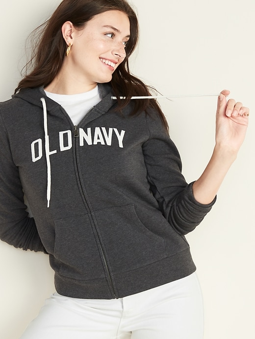 Logo-Graphic Zip Hoodie for Women | Old Navy