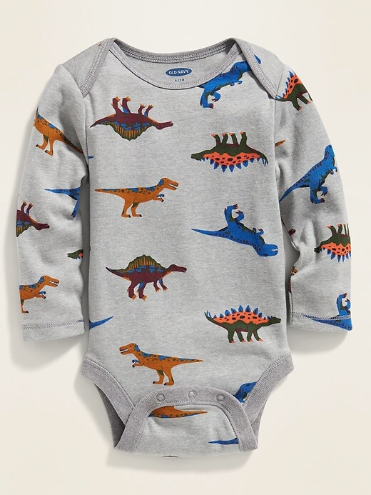 View large product image 1 of 2. Dino-Print Bodysuit for Baby