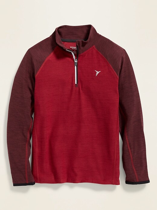 View large product image 1 of 1. Ultra-Soft Breathe ON Go-Dry 1/4-Zip Pullover for Boys