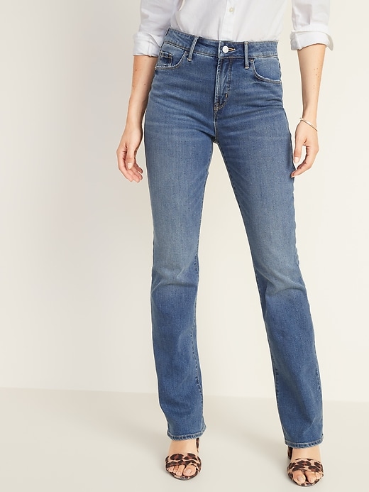 High-Waisted Kicker Boot-Cut Jeans For Women | Old Navy