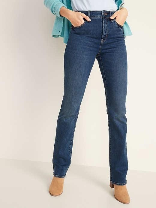 ladies high rise bootcut jeans