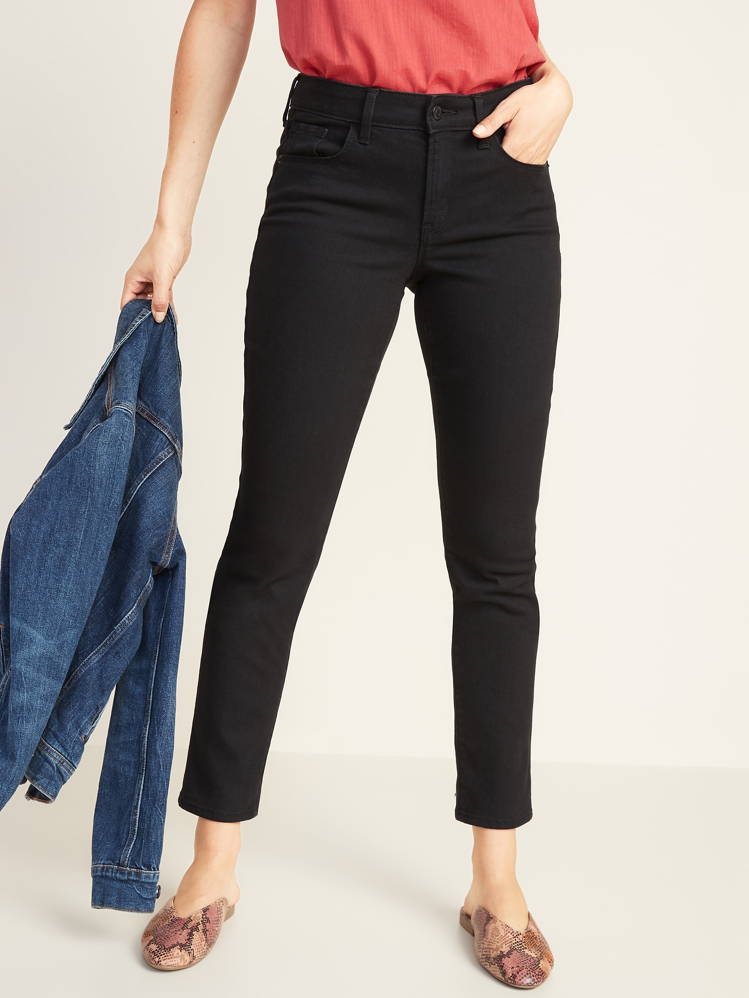 black slim jeans womens