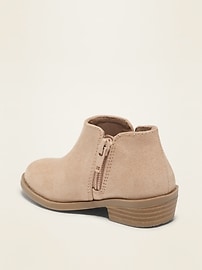View large product image 3 of 3. Faux-Suede Ankle Boots for Toddler Girls