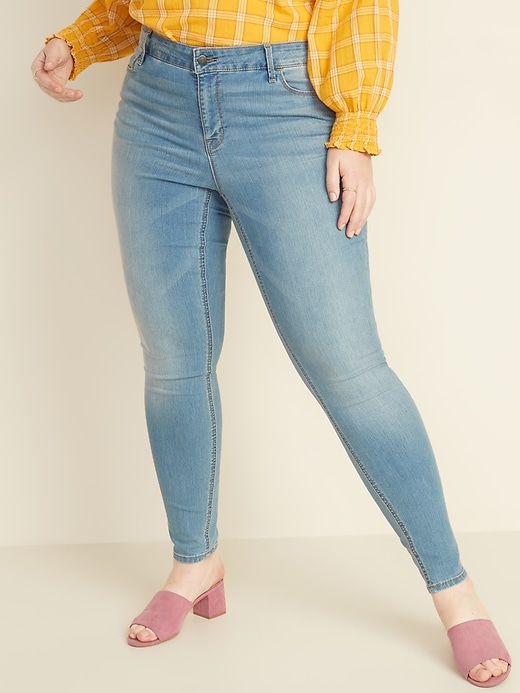 Image number 1 showing, Mid-Rise Plus-Size Super Skinny Ankle Jeans