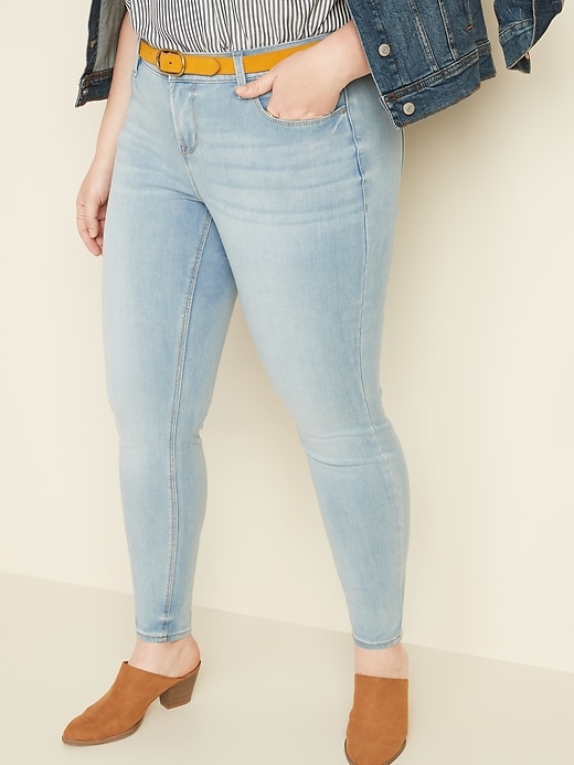 Image number 1 showing, High-Waisted Built-In Sculpt Plus-Size Rockstar 24/7 Jeans