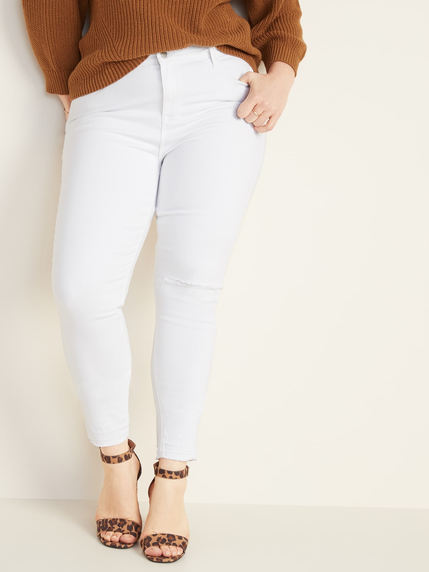 old navy white skinny jeans