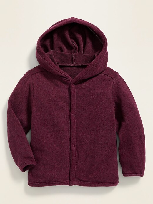 View large product image 1 of 1. Unisex Snap-Front Sweater Hoodie for Baby