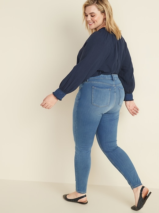 Image number 2 showing, High-Waisted Secret-Smooth Pockets + Waistband Plus-Size 24/7 Sculpt Rockstar Jeans