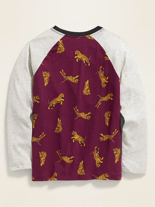 View large product image 2 of 2. Printed Softest Raglan-Sleeve Tee For Boys