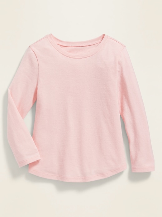 View large product image 1 of 2. Crew-Neck Long-Sleeve Tee for Toddler Girls