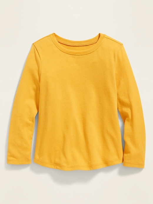 View large product image 1 of 1. Crew-Neck Long-Sleeve Tee for Toddler Girls