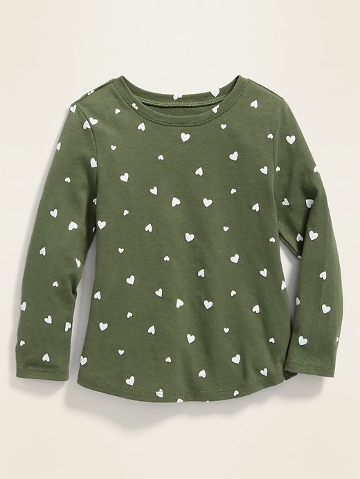 View large product image 1 of 2. Printed Crew-Neck Tee for Toddler Girls
