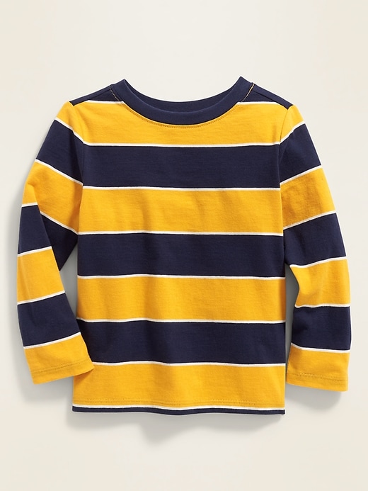 View large product image 1 of 2. Striped Long-Sleeve Tee for Toddler Boys