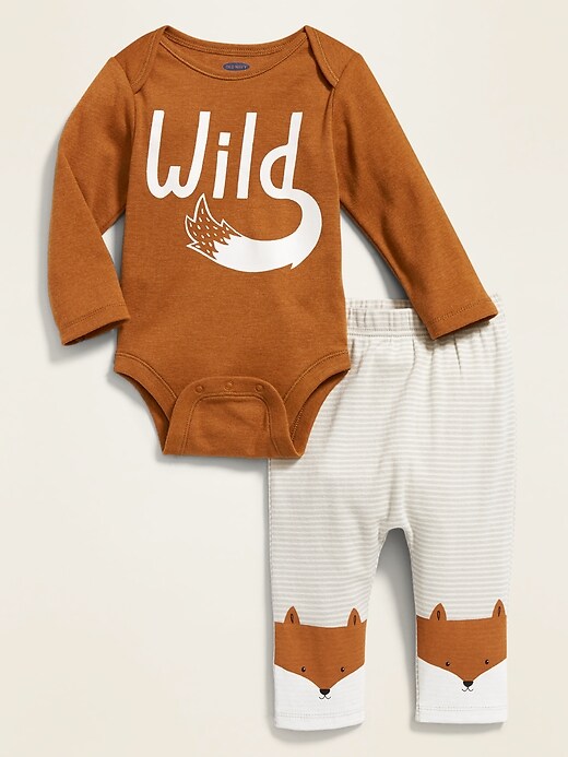 View large product image 1 of 1. Graphic Bodysuit & Leggings Set for Baby