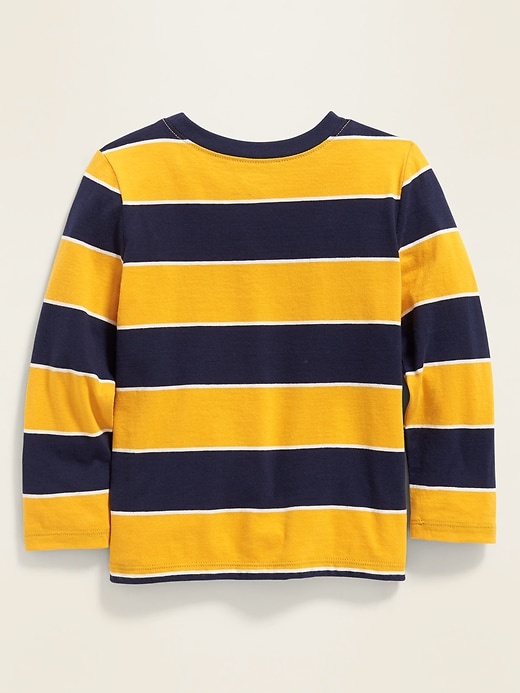 View large product image 2 of 2. Striped Long-Sleeve Tee for Toddler Boys