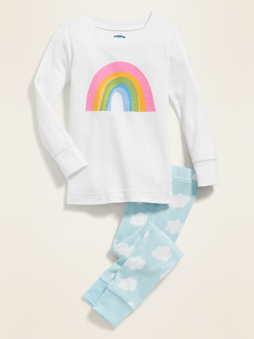 View large product image 1 of 1. Rainbow And Clouds Pajama Set for Toddler & Baby