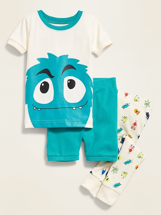 View large product image 1 of 1. 3-Piece Monster Pajama Set for Toddler & Baby
