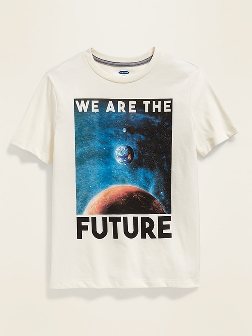 View large product image 1 of 1. Relaxed Graphic Crew-Neck Tee for Boys