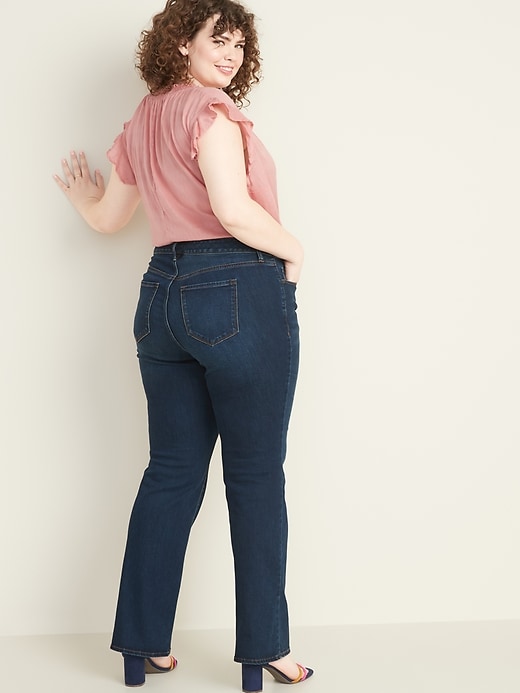 Image number 2 showing, High-Waisted Secret-Slim Pockets Kicker Boot-Cut Plus-Size Jeans