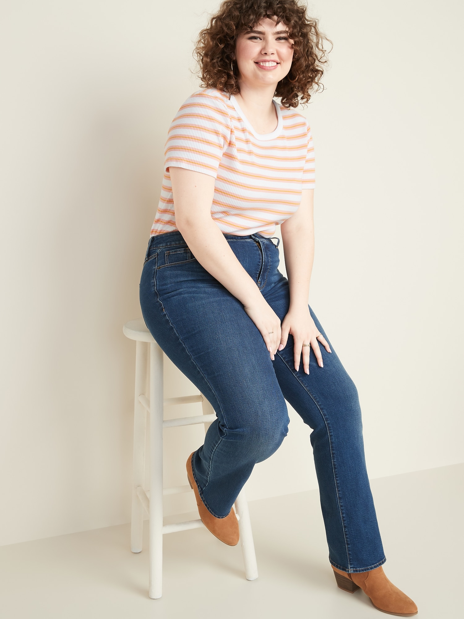 high waisted plus size jeans