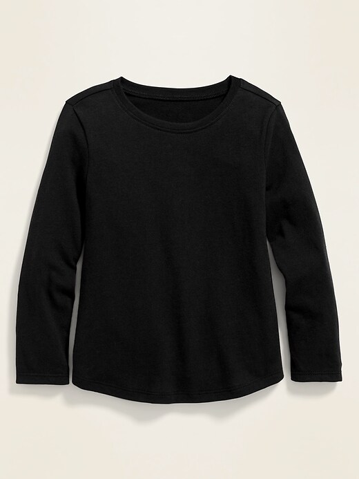 View large product image 1 of 1. Crew-Neck Long-Sleeve Tee for Toddler Girls