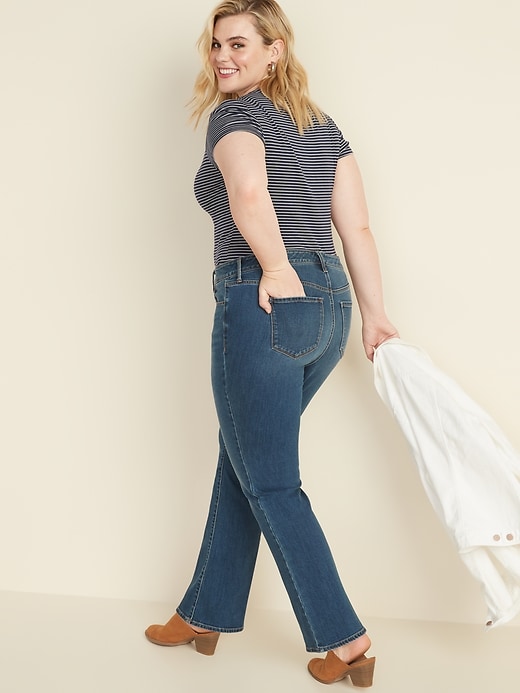 Image number 2 showing, Mid-Rise Kicker Boot-Cut Plus-Size Jeans