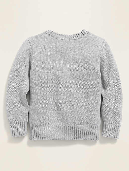 View large product image 2 of 2. Striped Crew-Neck Sweater for Toddler Boys