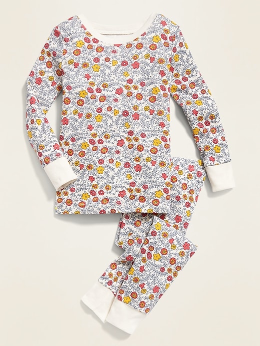 View large product image 1 of 1. Floral-Print Pajama Set for Toddler Girls & Baby