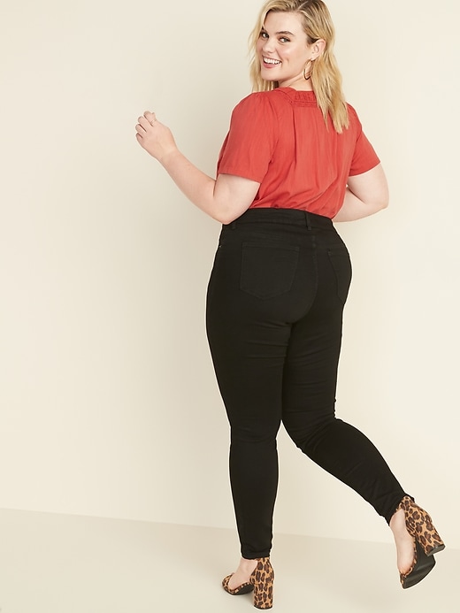 Image number 2 showing, High-Waisted Rockstar Super Skinny Plus-Size Jeans