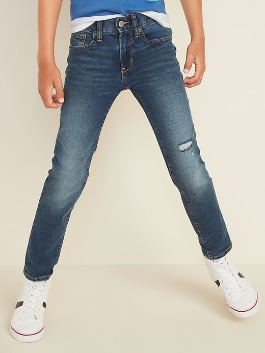 View large product image 1 of 3. Skinny Built-In Flex Distressed Jeans For Boys
