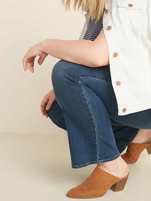 Image number 4 showing, Mid-Rise Kicker Boot-Cut Plus-Size Jeans